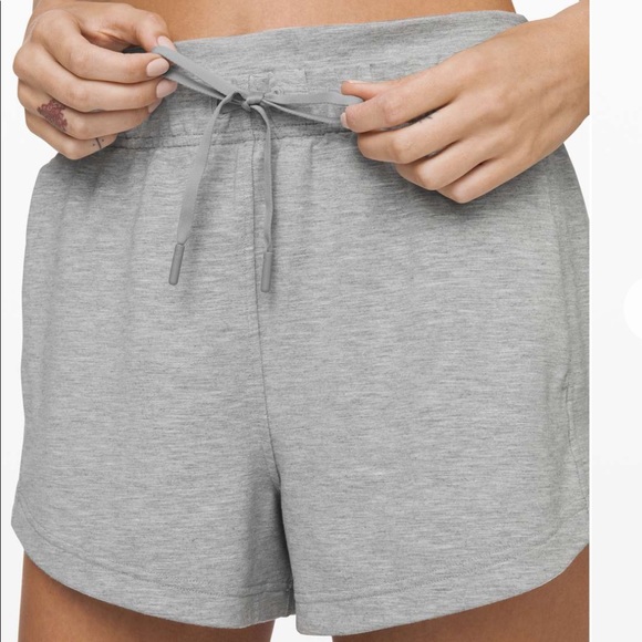 New Lululemon Inner Glow Short 3" * Modal size 6 Heathered Core Light Grey - Picture 5 of 11